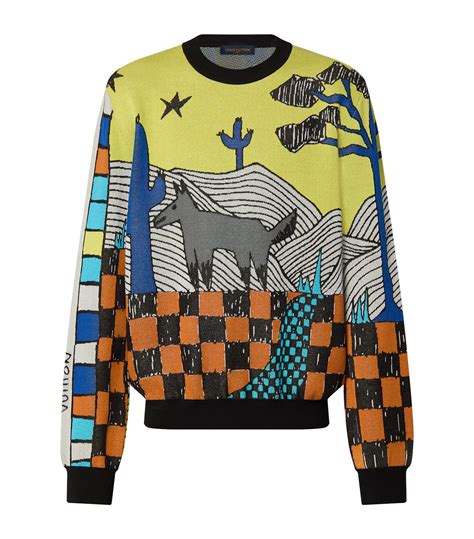 louis vuitton jacquard sweater|louis vuitton sweatshirts for men.